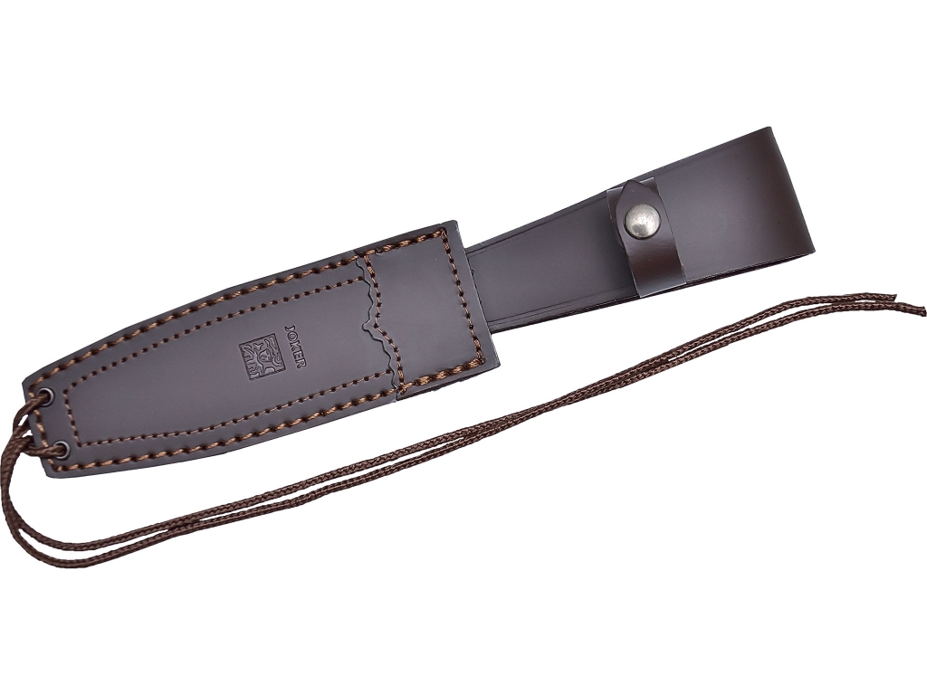COUTEAU DE CHASSE JOKER BOWIE AVEC MANCHE CORNE DE CERF ET LONGUEUR LAME 16 CM.ÉTUI EN CUIR.
