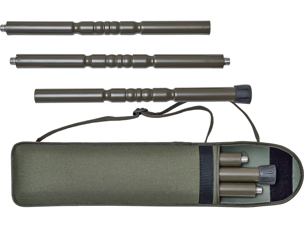 EPIEU DAGUE DE CHASSE AVEC LAME DOUBLE TRANCHANT 30 CM INOX ET MANCHE ALUMINIUM. ETUI EN CUIR.
