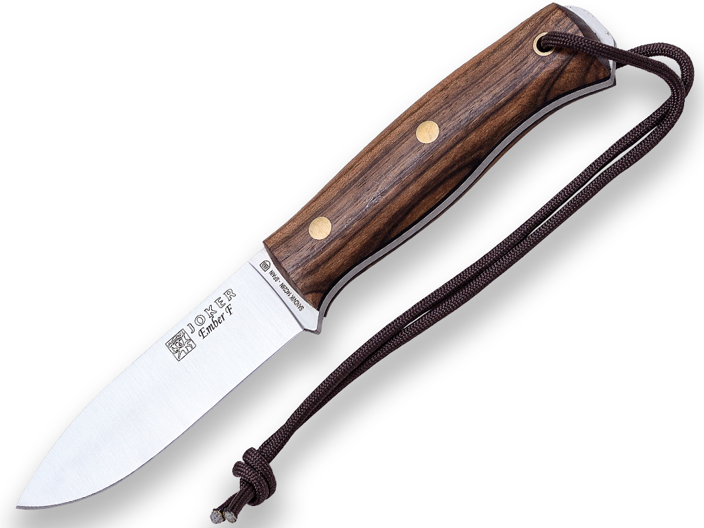 Walnut handle JOKER EMBER FLAT bushcraft knife