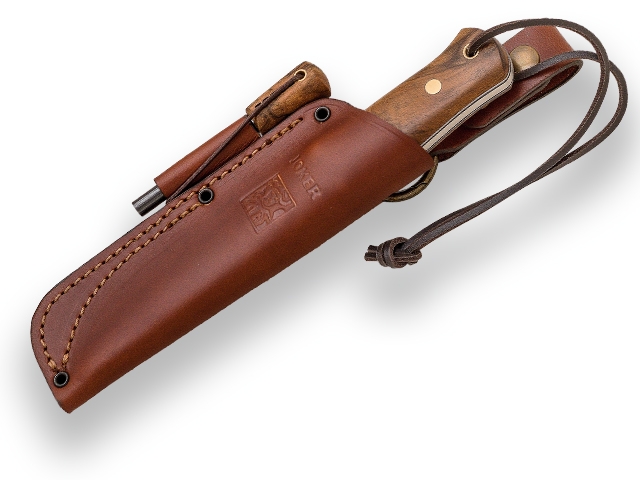 CUCHILLO BUSHCRAFT JOKER BUSHLORD CON FERROCERIO MANGO DE NOGAL
