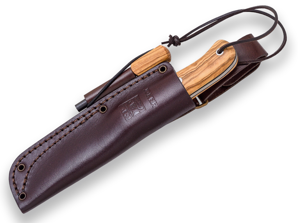 JOKER CAMPERO BUSHCRAFT KNIFE, OLIVE HANDLE, CARBON STEEL