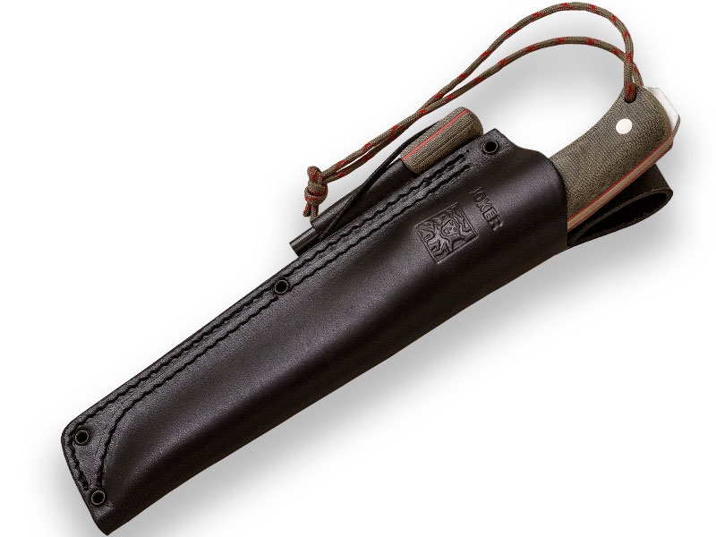 COUTEAU BUSHCRAFT JOKER NOMAD 6.5 AVEC FIRESTEEL MANCHE VERT MICARTA CANVAS