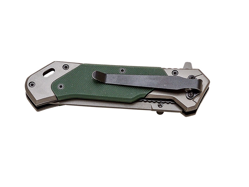 NAVAJA PUÑO G10 APERTURA CON RODAMIENTOS HOJA 8 CM + FUNDA