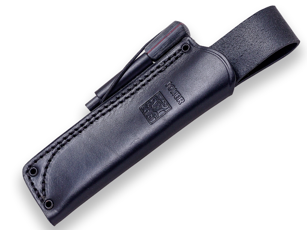 CUCHILLO BUSHCRAFT Y SUPERVIVENCIA JOKER BS9 LYNX CON FERROCERIO MANGO CANVAS MICARTA FUNDA CUERO