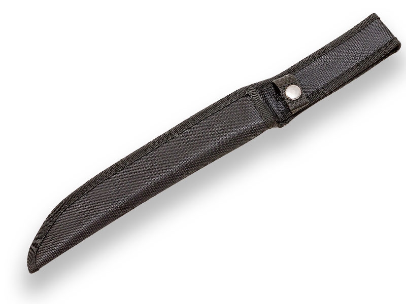 CUCHILLO SAMURAI PUÑO GOMA HOJA 27 CM FUNDA NYLON