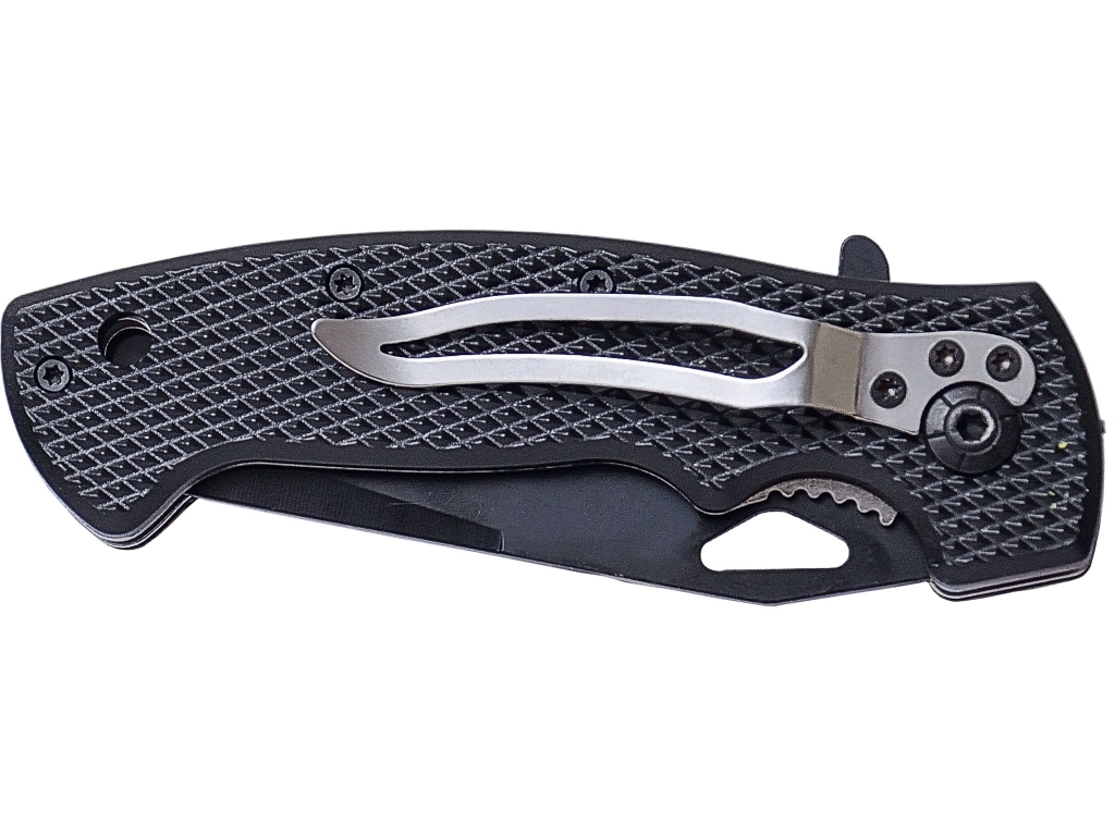 COUTEAU PLIANT MANCHE FIBRE NOIR ET LONGUEUR LAME 8 CM