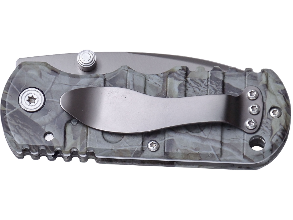 NAVAJA CON PUÑO DE ALUMINIO CAMUFLAJE Y HOJA DE 6,5 CM