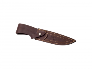 CUCHILLO DE CAZA CON PUÑO DE ASTA DE CIERVO Y HOJA DE 14,5 CM.