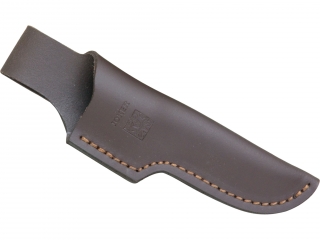 CUCHILLO DE CAZA JOKER LUCHASDERA, MANGO PUNTA ASTA CIERVO, HOJA DE 10 CM. FUNDA DE CUERO.