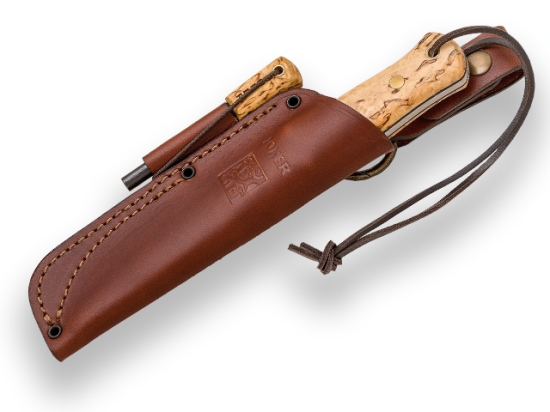 COUTEAU BUSHCRAFT JOKER BUSHLORD AVEC FIRESTEEL MANCHE BOULEAU FRISÉ