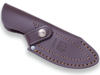CUCHILLO BUSHCRAFT JOKER AGUILA, PUÑO DE OLIVO, HOJA DE 10,5 CM. FUNDA DE CUERO.