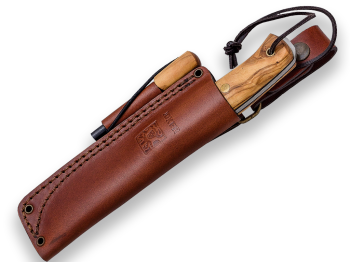OLIVE HANDLE JOKER EMBER FLAT BUSHCRAFT AND SURVIVAL KNIFE WITH FIRESTEEL Olive handle JOKER EMBER FLAT bushcraft knife