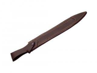 COUTEAU DE CHASSE JOKER CHAMOÍS, LONGUEUR LAME 33 CM ACIER INOX, MANCHE BOIS D'OLIVIER. ETUI EN CUIR.