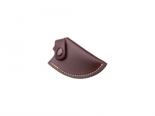 COUTEAU À DÉPOUILLER JOKER DOGO,MANCHE BOIS D'STAMINA, LONGUEUR LAME 8 CM ACIER INOX. ETUI EN CUIR.