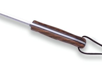 CUCHILLO BUSHCRAFT Y SUPERVIVENCIA JOKER BS9 TRAMPERO. ACERO SANDVIK 14C28N, MANGO MADERA DE NOGAL, HOJA 10 CM. CON FUNDA VAQUETILLA.