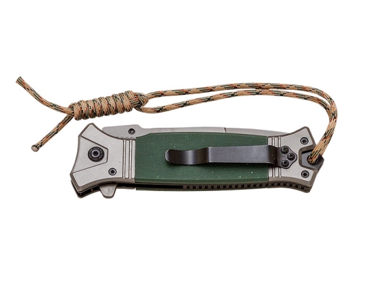 NAVAJA DE RESCATE MANGO G10 APERTURA CON RODAMIENTOS HOJA 9,5 CM + FUNDA
