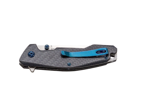 NAVAJA PUÑO FIBRA CARBONO APERTURA CON RODAMIENTO HOJA D2 8 CM