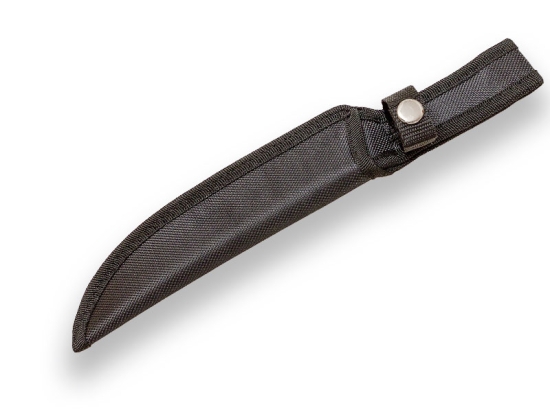 CUCHILLO SAMURAI PUÑO GOMA HOJA 19 CM FUNDA NYLON