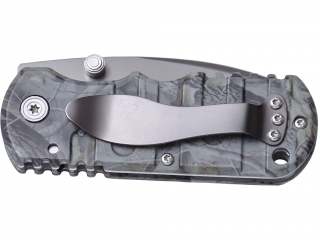 NAVAJA CON PUÑO DE ALUMINIO CAMUFLAJE Y HOJA DE 6,5 CM
